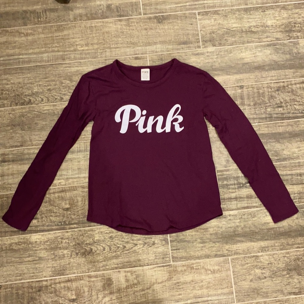 Maroon VS pink long sleeve